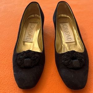 Vintage JOAN & DAVID Black Suede Pumps Size 6.5 Excellent condition!